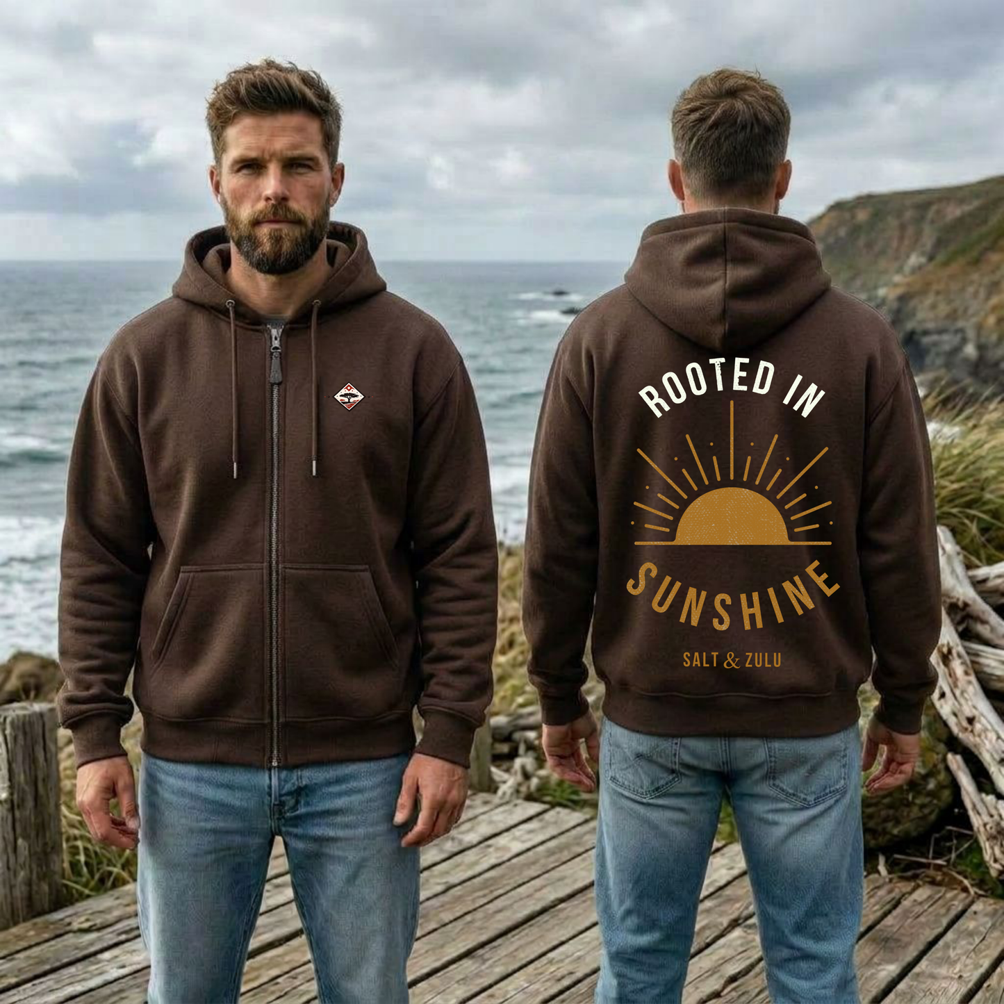 Rooted In Sunshine Zip Hoodie - Men’s