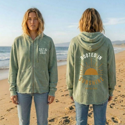 Rooted In Sunshine Wave Wash - Women’s Hoodie