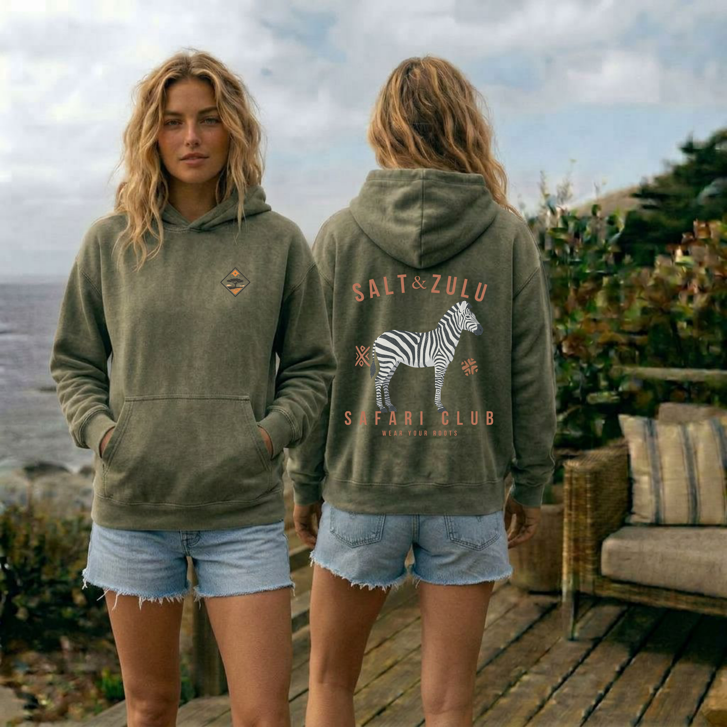 Salt & Zulu Safari Club Vintage Hoodie - Women’s