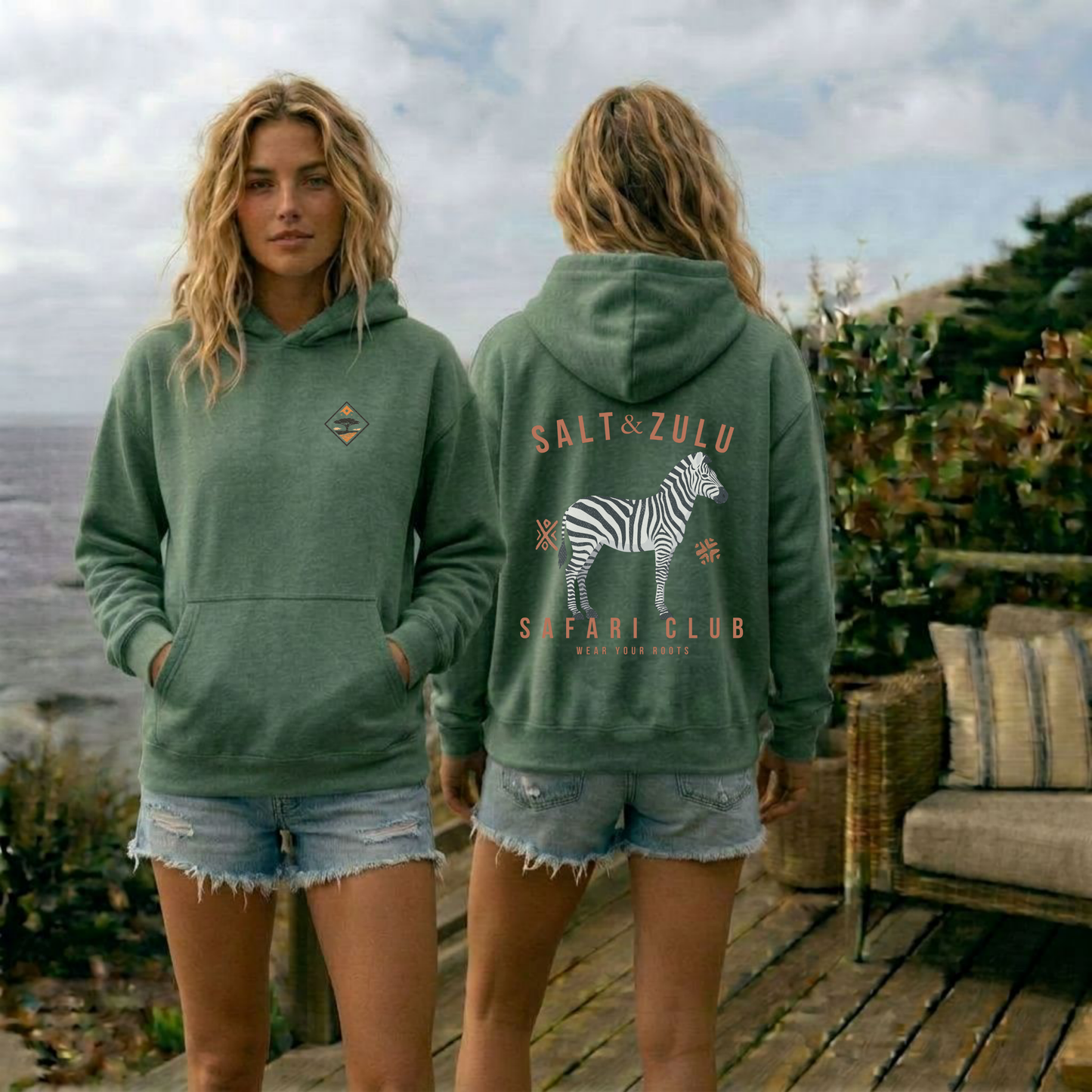 Salt & Zulu Safari Club Vintage Hoodie - Women’s