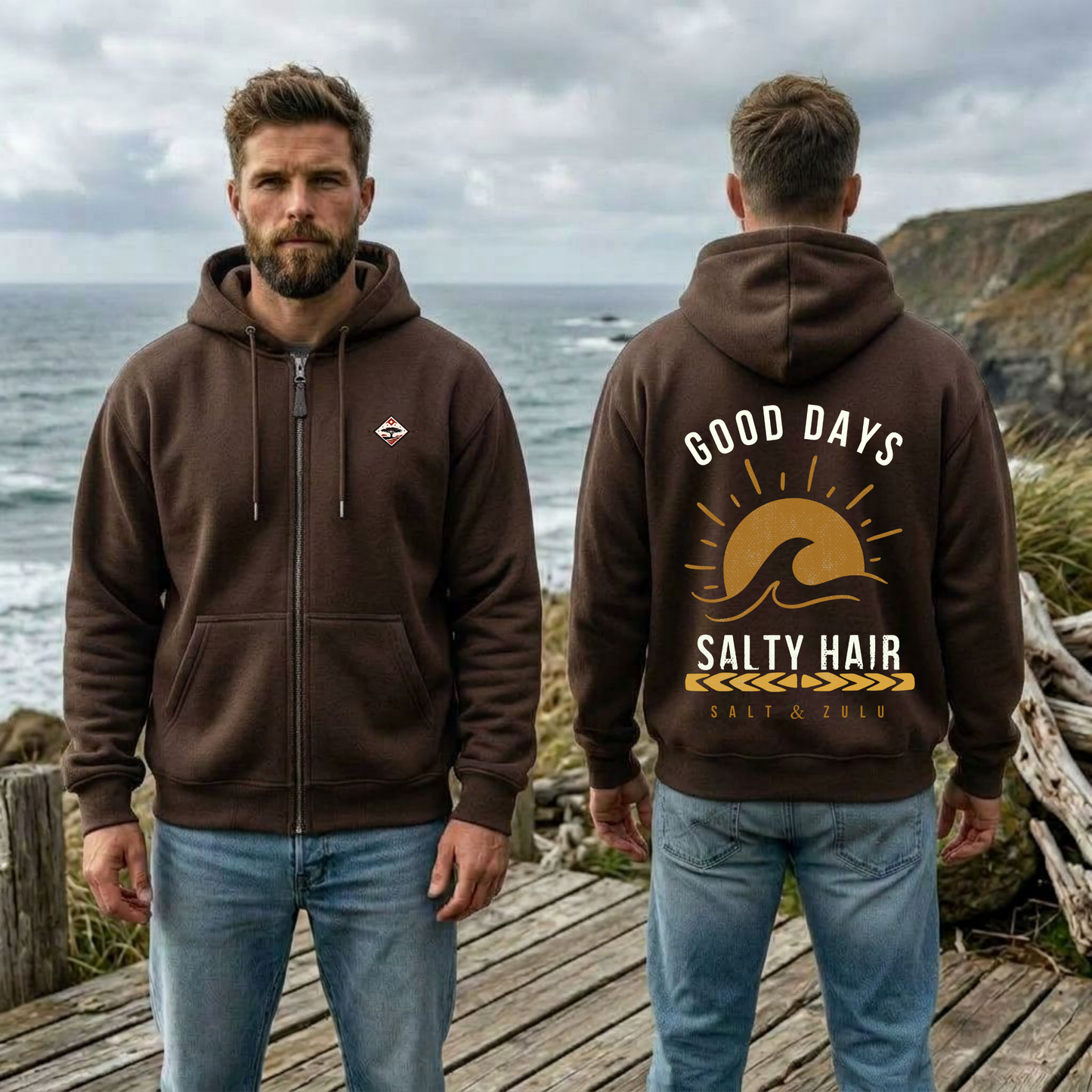 Salty Zip Hoodies - Men’s