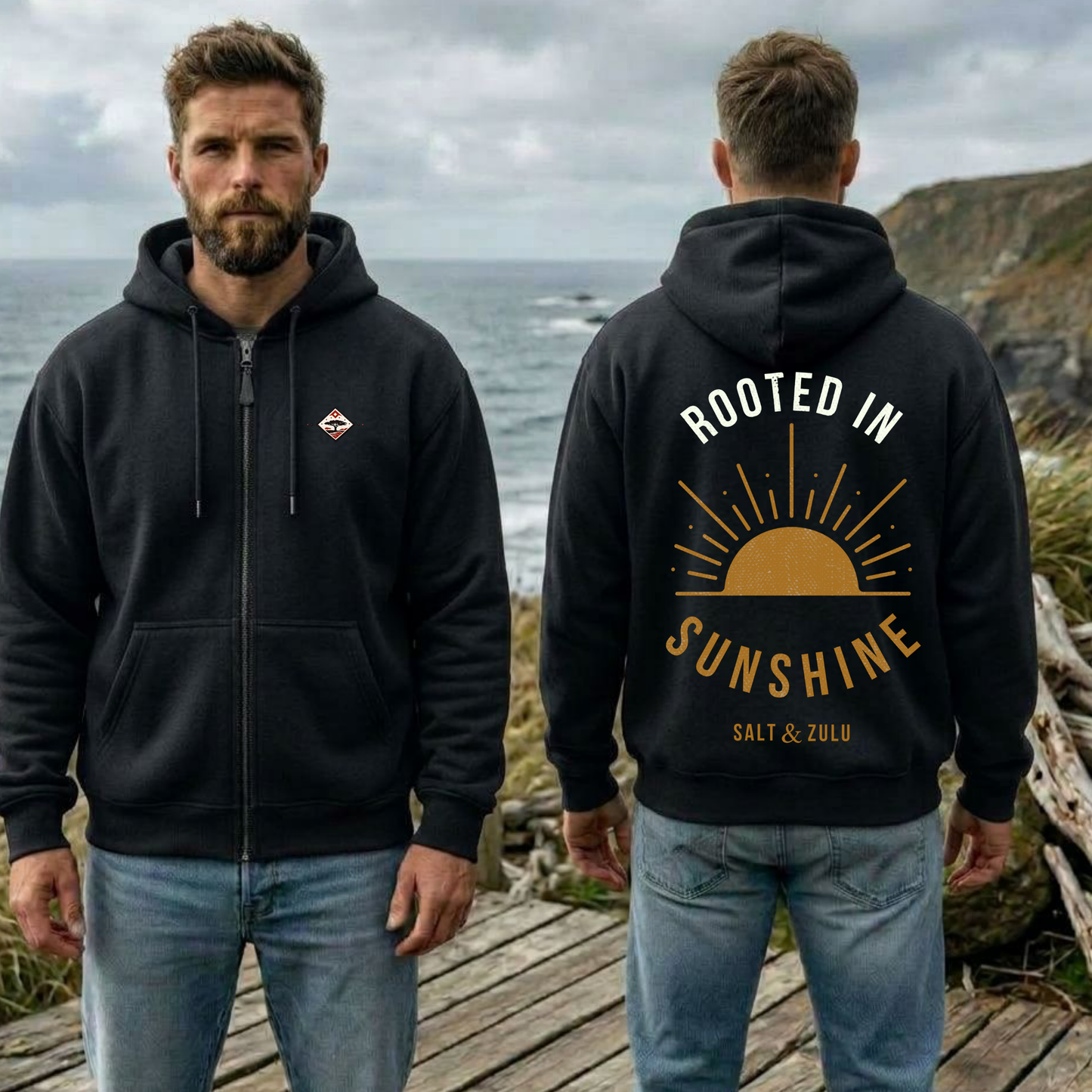Rooted In Sunshine Zip Hoodie - Men’s