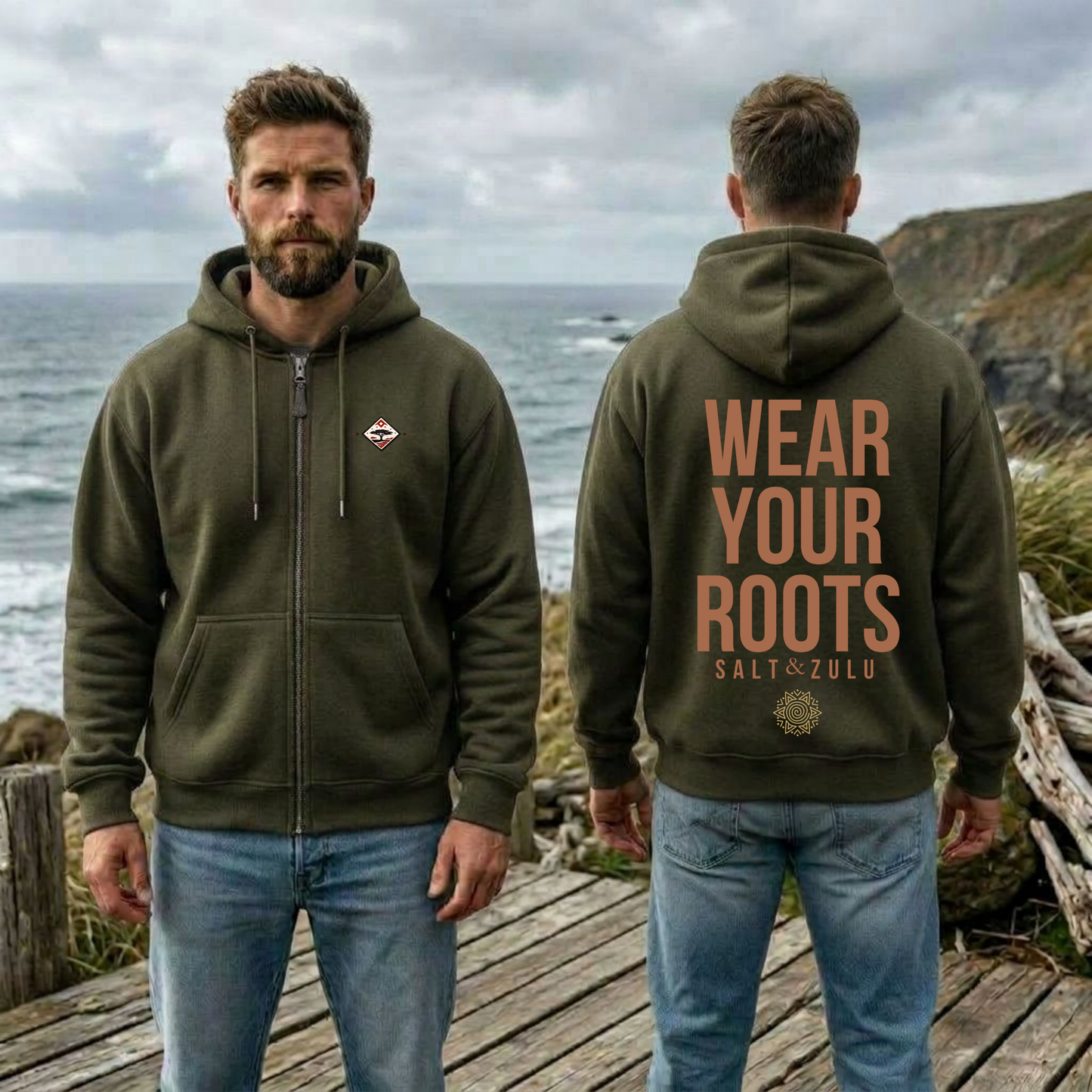 Wear Your Roots Zip Hoodie - Men’s
