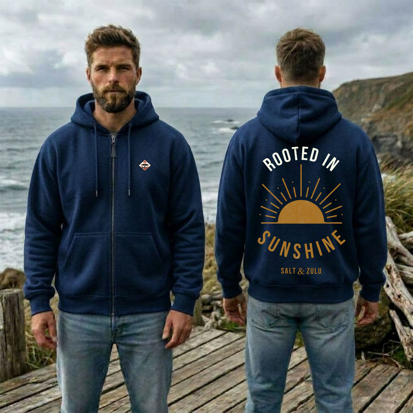 Rooted In Sunshine Zip Hoodie - Men’s